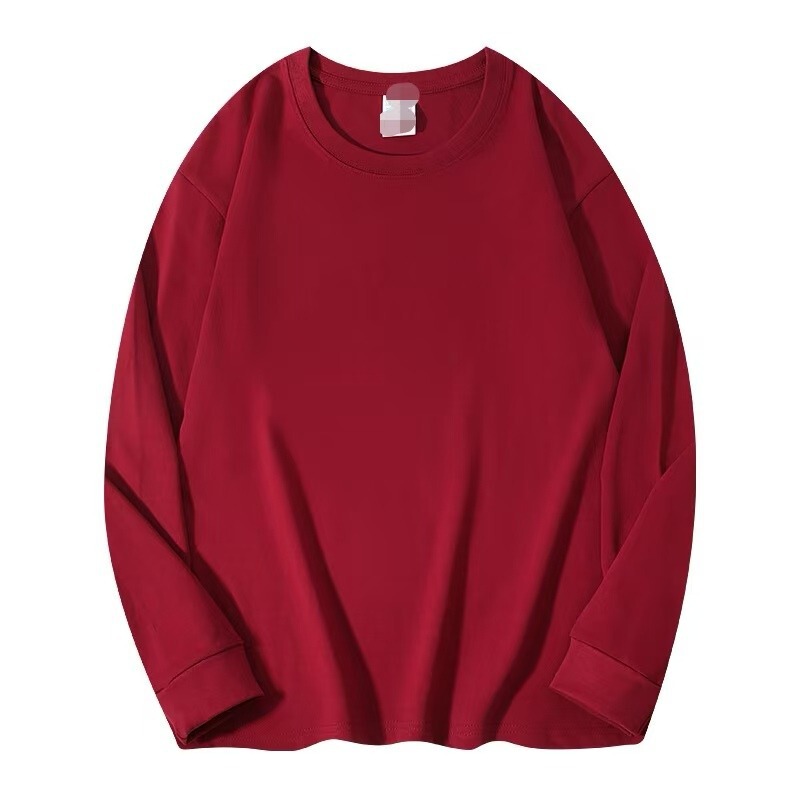 2025 Breathable T-Shirt Simple Long-Sleeved Pure Color Inner T-Shirt Loose Top Men's White Bottoming Shirt Hong Kong Trend