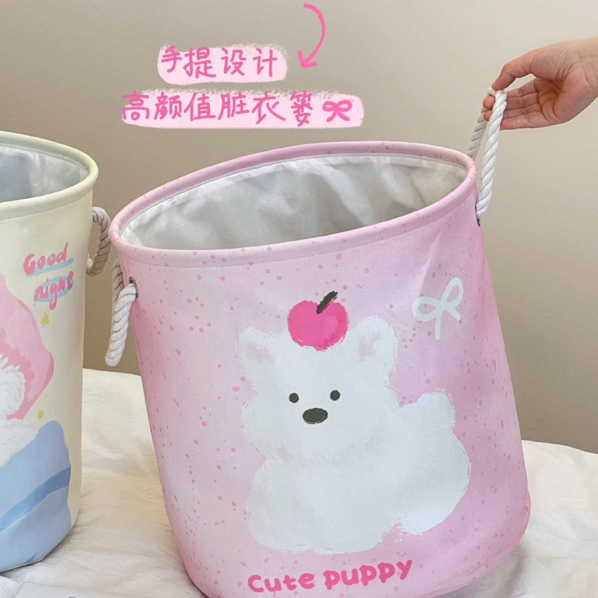 Cesta de ropa sucia Cesta de almacenamiento de ropa sucia Cesta de almacenamiento Cesta de ropa sucia Cesta de lavandería plegable doméstica Cubo de almacenamiento de alto valor
