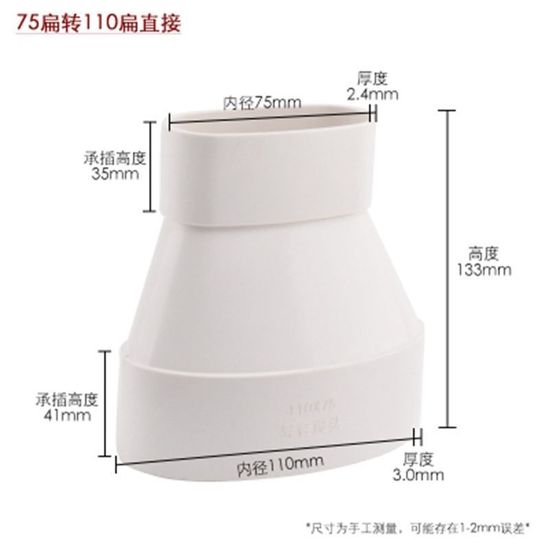 Pvc 110 baño accesorios de tubería plana downcomer cambio plano codo redondo directo cambio plano tee accesorios de tubería de PVC