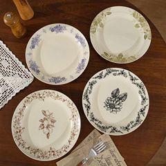 Chinese-style floral ceramic plate home use serving plate underglaze painting tableware high-end western dinner plate dessert breakfast plate