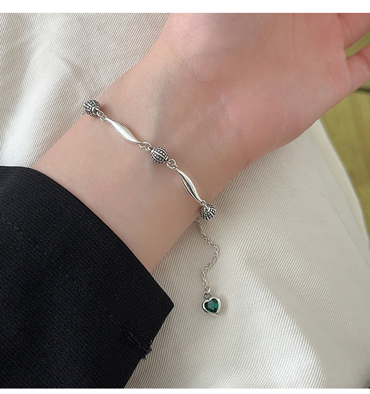 Linglang Sterling 925 Silver Bracelet for Women Girls Dainty Trendy Stackable Bracelet Vintage Jewelry Gifts