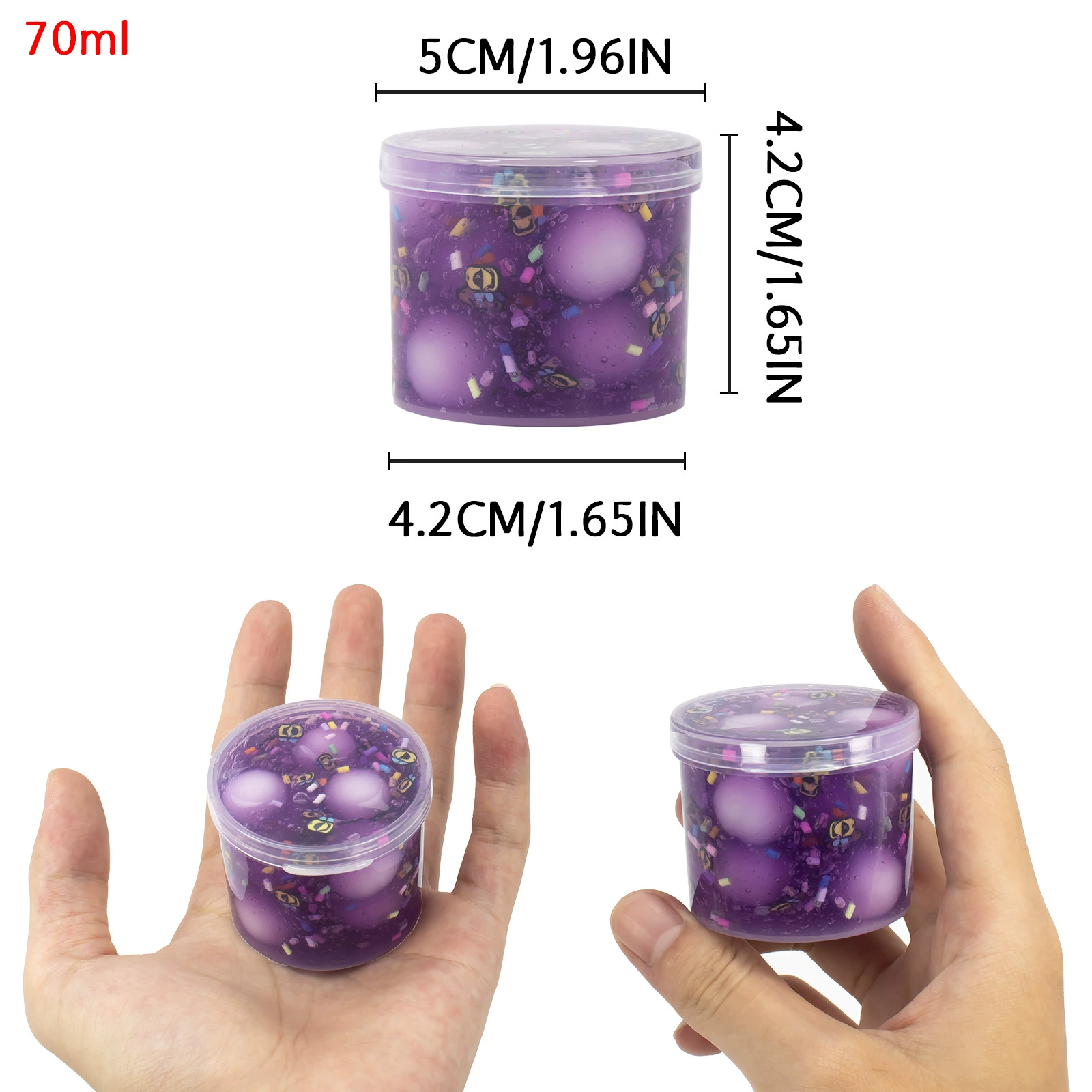 Набор слаймов AMZ coconut ball butter с фигуркой коровки, кристаллический антистресс DIY, 70 г