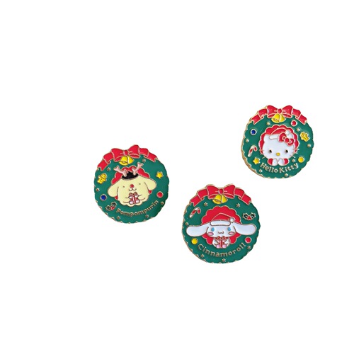 Cartoon New Christmas Culomi Brooch Cute Japanese KT Cat Jade Dog Badge Men's and Women's Bags Clothing Accessories