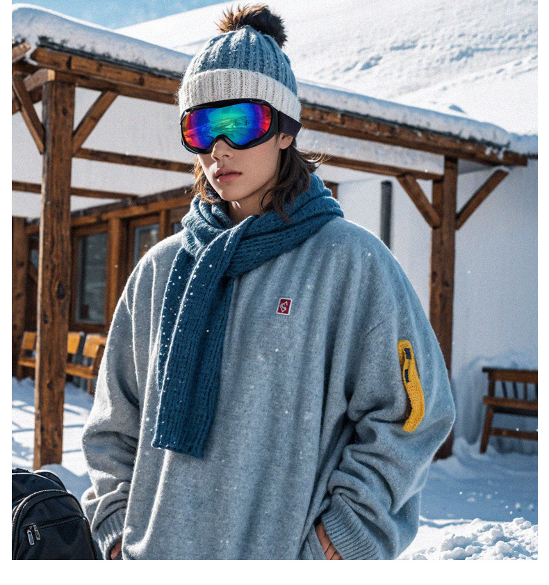 Unisex anti-condens skibril groot frame winddicht_voghion.com