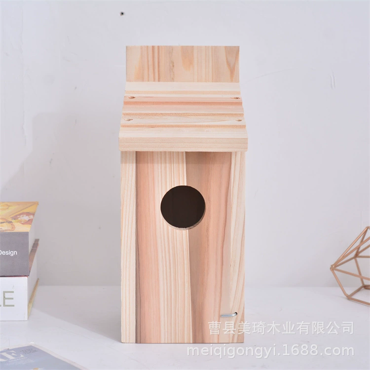 Креативная коробка для разведения птиц Деревянный Воробей Инкубационная коробка для разведения Висячий попугай Разведение птичий домик Открытый деревянный Птичье гнездо