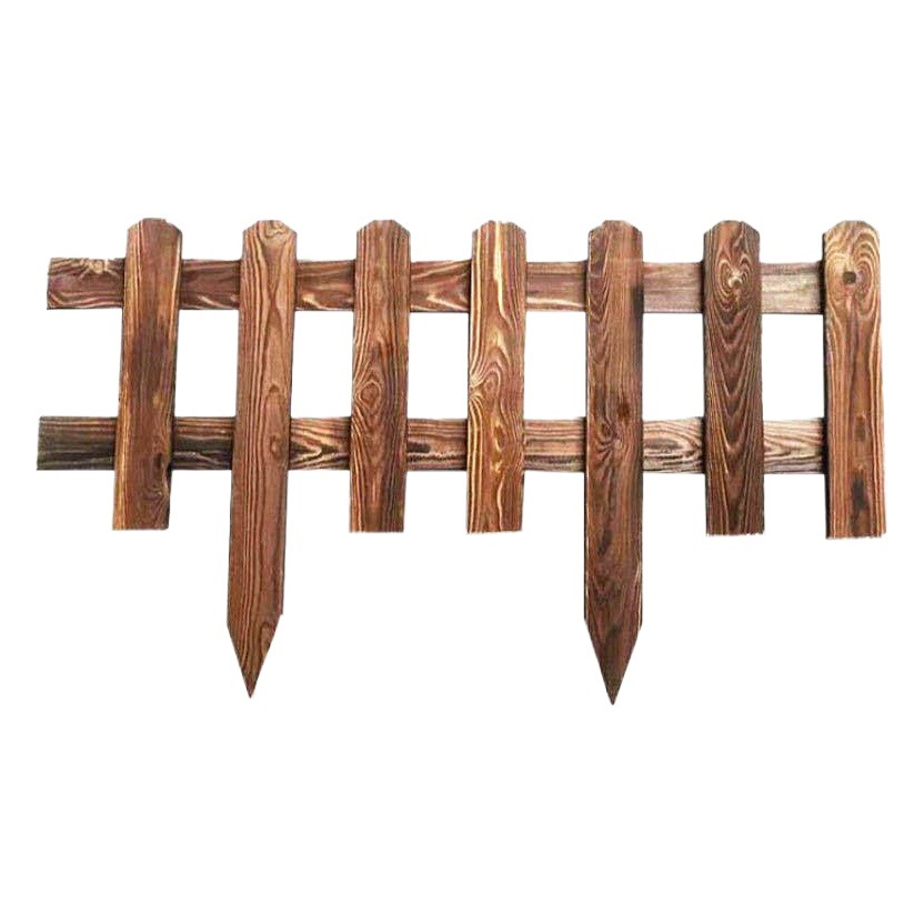 Outdoor Anticorrosive Wooden Fence Courtyard Park Fence Carbonized Wooden Fence Garden Solid Wooden Fence