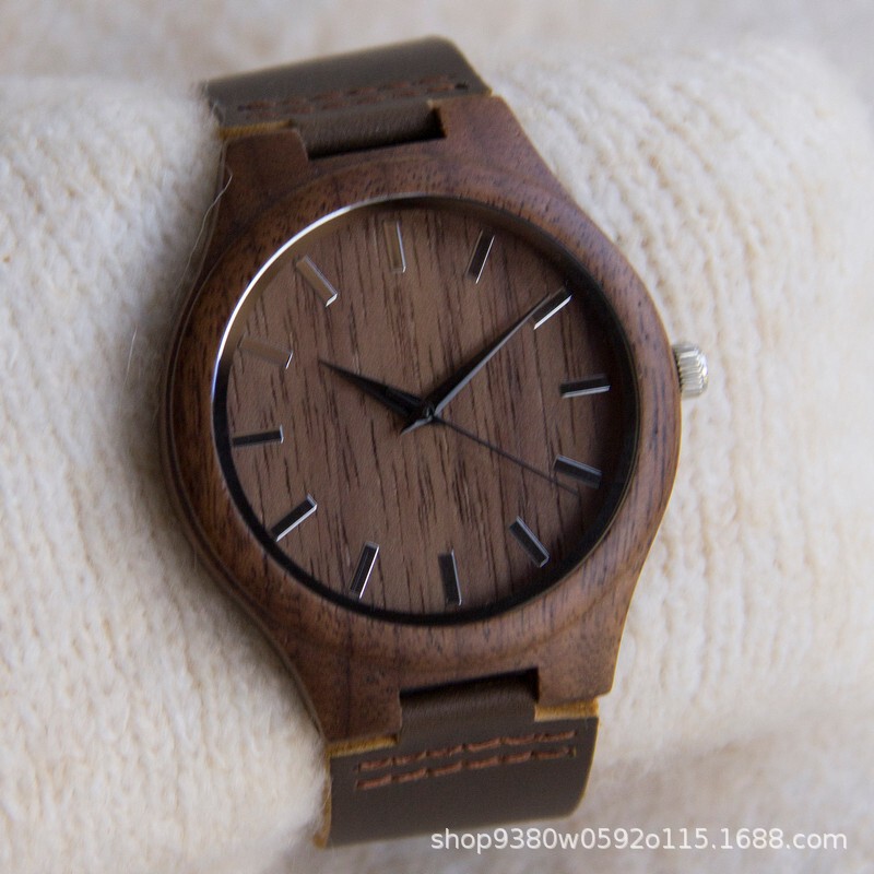 Classic wooden belt watch leather watch for men and women in stock a generation of hair