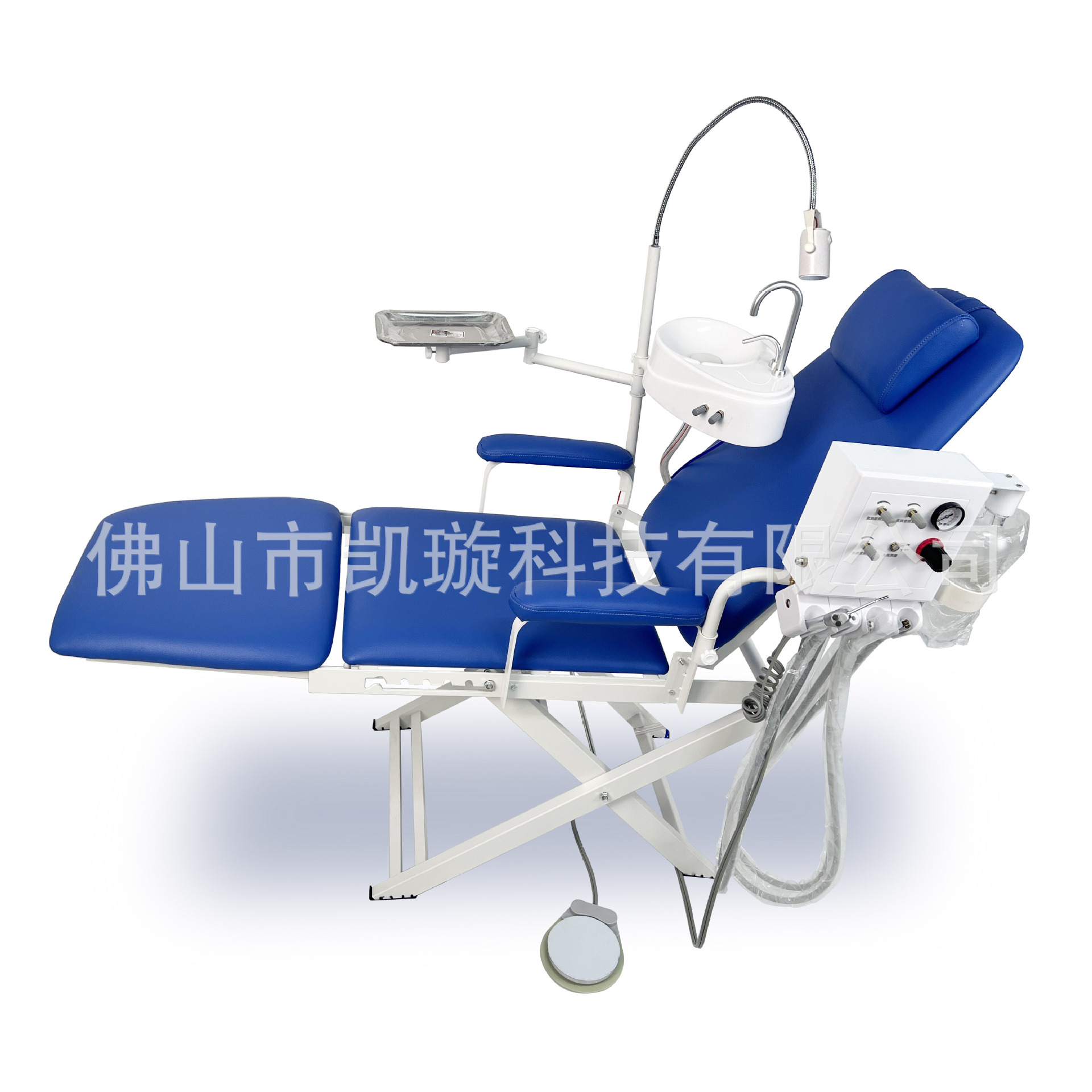 Silla plegable portátil dental Silla ligera Silla dental simple Turbina portátil ligera y fácil de transportar con luz con escupidera image 2