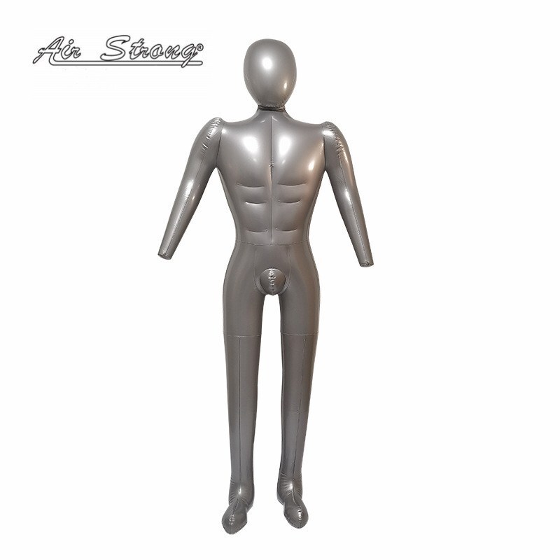 In stock pvc inflatable full body head mannequin showcase props male model men's clothing display stand In stock pvc inflatable full body head mannequin showcase props male model men's clothing display stand