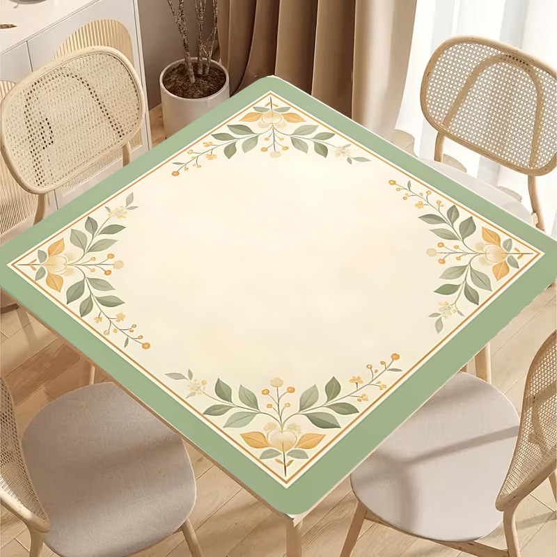 Cross-border bestseller: Green garden lotus pavilion waterproof square mahjong mat, new Chinese Zen style diatomite mat Cross-border bestseller: Green garden lotus pavilion waterproof square mahjong mat, new Chinese Zen style diatomite mat