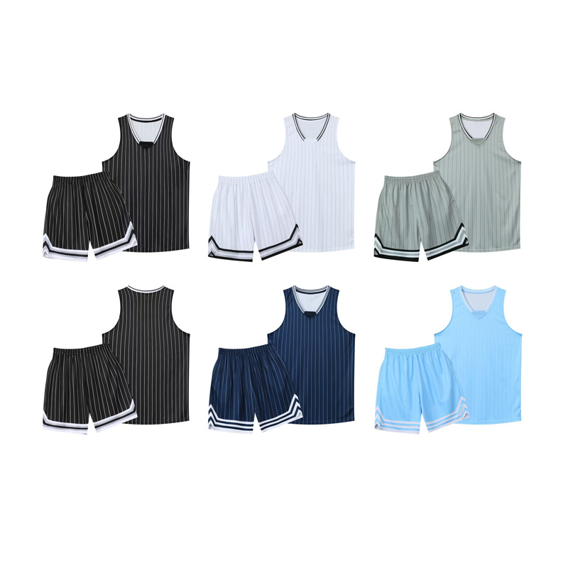 2022 basketball suit men's jersey set Z team uniform High School League game sports vest training suit