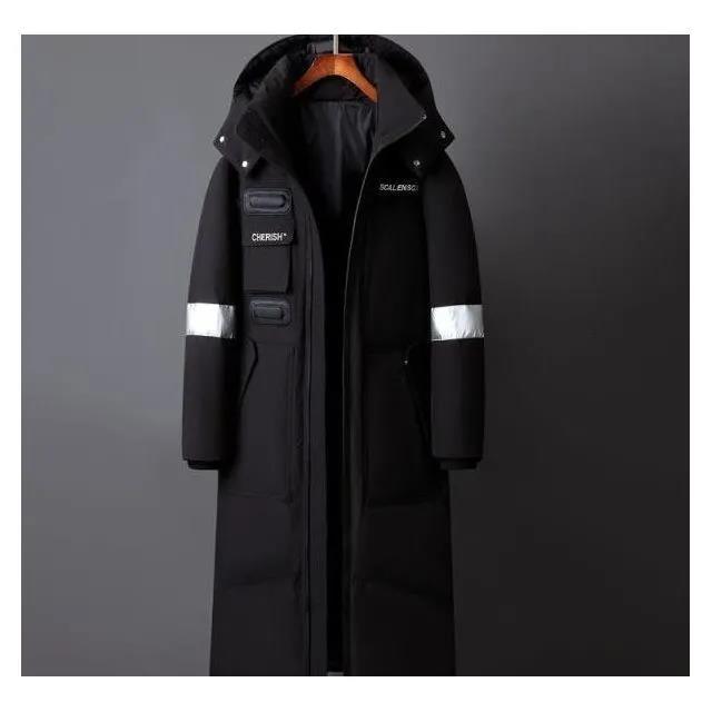 Down Jacket Men's Mid Length New Trendy Brand Autumn and Winter Jacket Trendy Casual Warm Clothing_voghion.com
