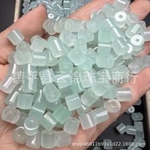 冰种浅绿散珠冰晴底8桶珠散珠半桶直筒珠diy手链玉石饰品手链配饰