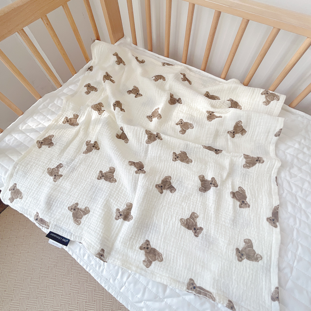 Transfronterizo simple ins bebé Toalla de gasa de cuatro capas Toalla de algodón toalla recién nacido manta de gasa Toalla de baño de tela