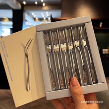 真心推的好东西!304水果叉水果签蛋糕点心叉甜品叉月饼叉6支装厂