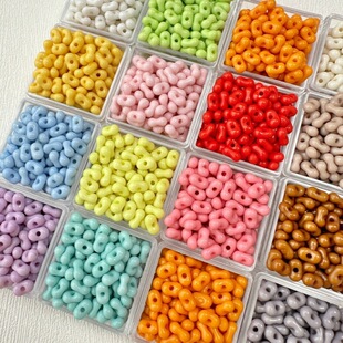 Fat Peanut Acrylic Real Color Not Fading DIY Phone Chain Necklace Handmade Jewelry Pendant Beads Peanut Beads