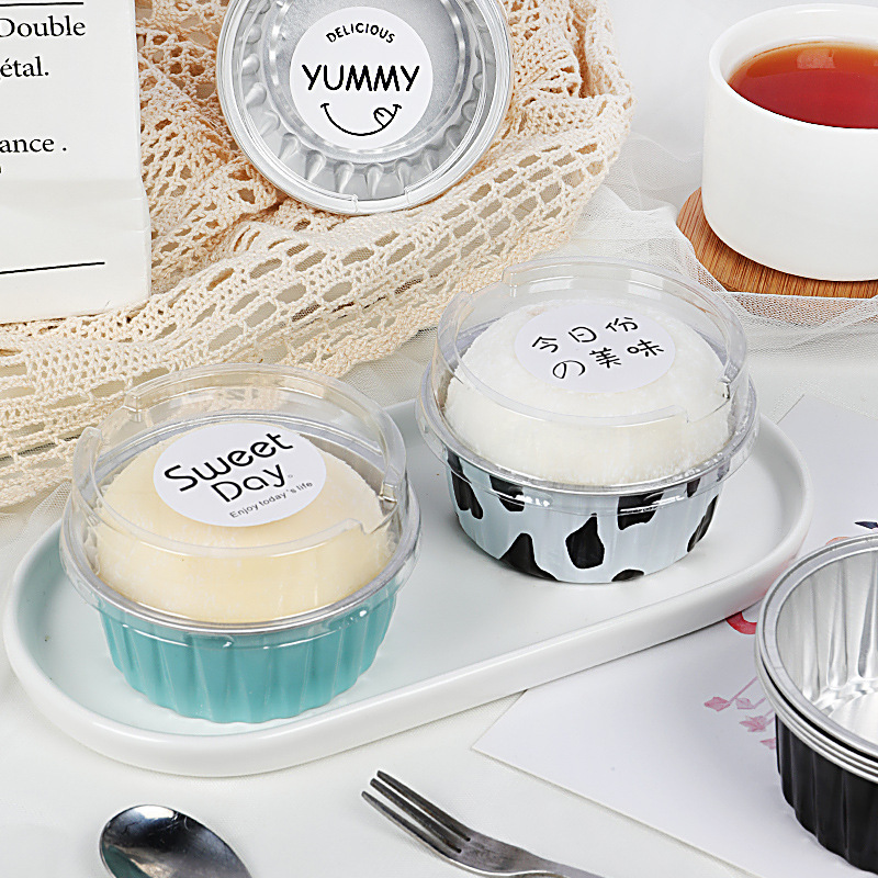 Snow Beauty Nang Packaging Box: Instagram-Style Dafou Pudding, Round Tin Foil & Aluminum Wraps for Baking, Mousse, and Cake Cups