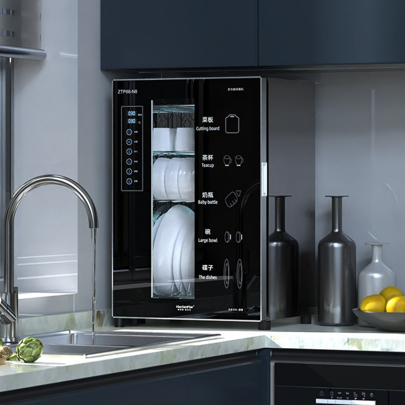 Haotaitai Disinfection Cabinet Household Small Kitchen Stainless Steel Uv Tableware High Temperature Drying Disinfection Cupboard Two Stars