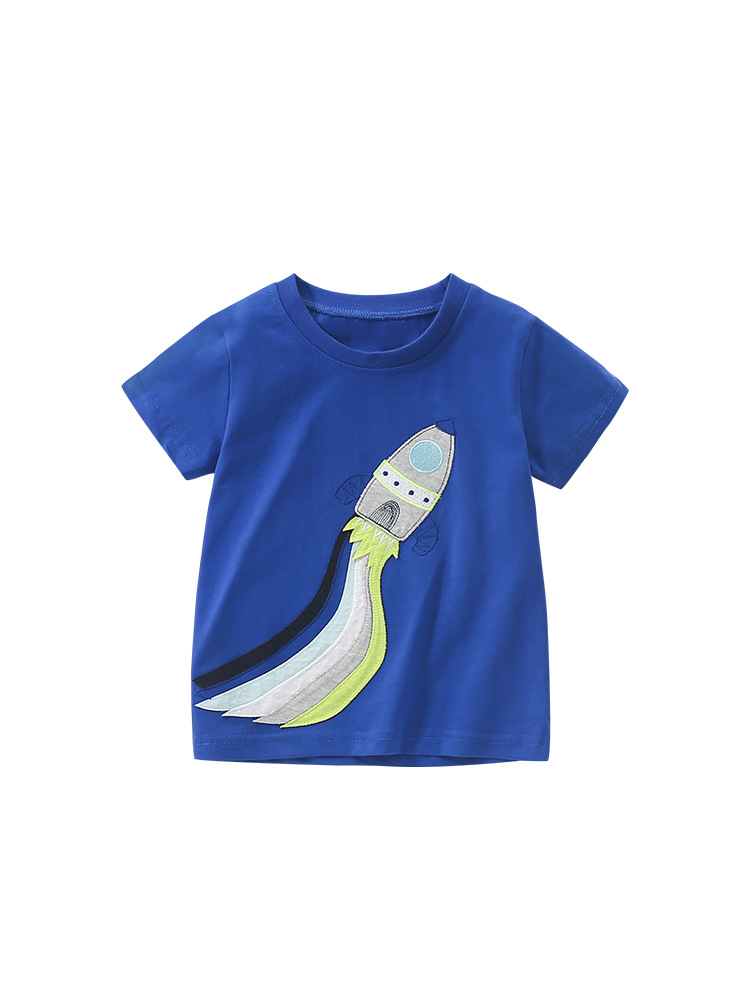 Camiseta transfronteriza malwee para niños verano nuevo estilo europeo y americano de niños de cuello redondo de manga corta chaqueta casual para niños
