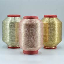 厂家定制加工金色粉色MH 型号单包金银丝针织衫毛衣内衣原材料织