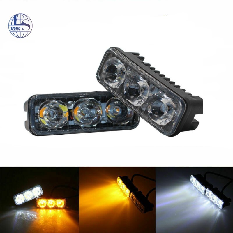 Daytime running lights car turn lights led two-color turning center…