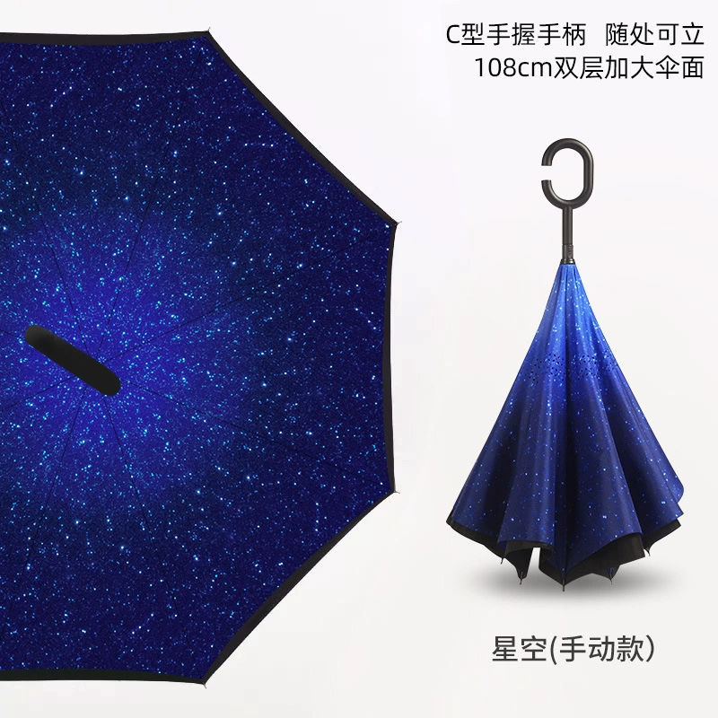 Double-layer automatic windproof big umbrella for double