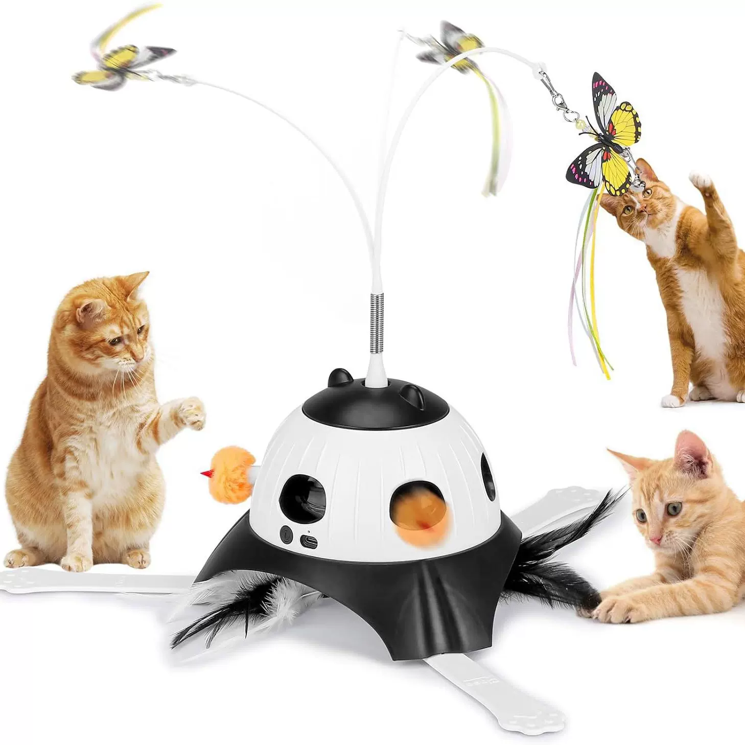 26年跨境亚马逊精品3合1魔盒伪装鼠逗猫棒猫玩具多功能逗趣厂家