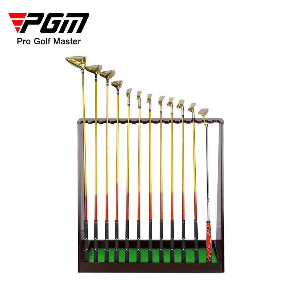 Giá treo gậy golf PGM bằng gỗ nguyên khối 13 lỗ — Giá đỡ Gậy 13 lỗ bằng gỗ nguyên khối ZJ009