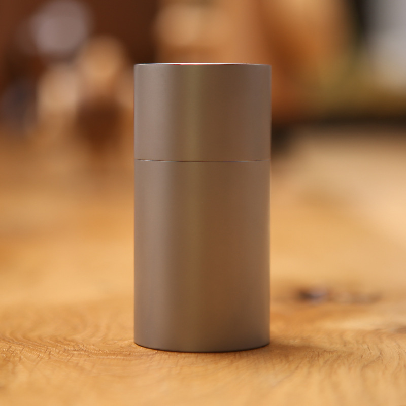 纯钛茶叶罐密封罐小号散茶储存精品高档户外随身便携茶叶储存罐|undefined