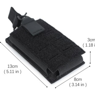 Outdoor Mountaineering Walkie-Talkie Bag Shoulder Laser Perforated Phone Bag Walkie-Talkie Bag Tactical Small Bag