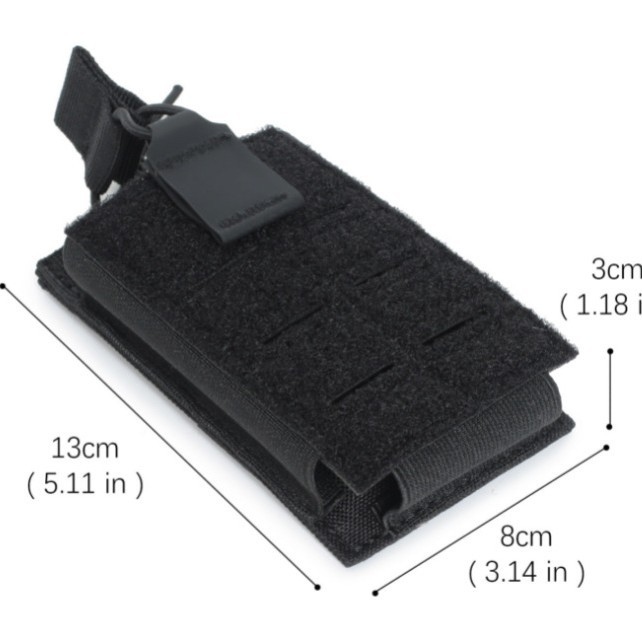 Outdoor Mountaineering Walkie-Talkie Bag Shoulder Laser Perforated Phone Bag Walkie-Talkie Bag Tactical Small Bag