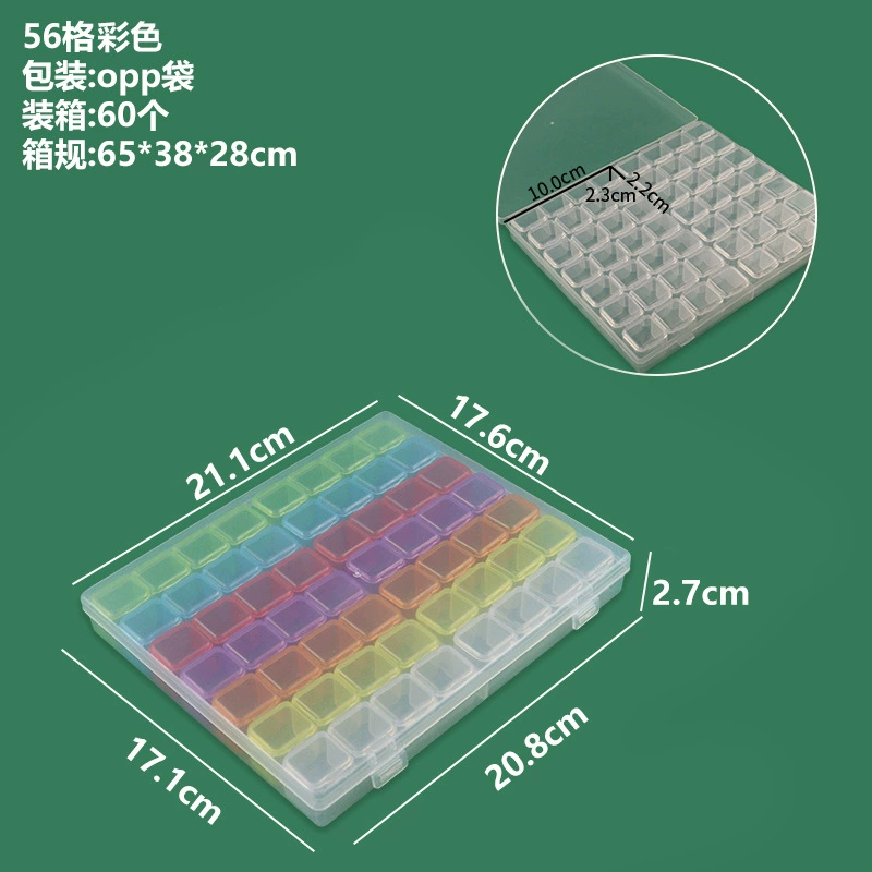 Transparent handheld accessory, diamond storage box, manicure tools set for manicure, beads with beads