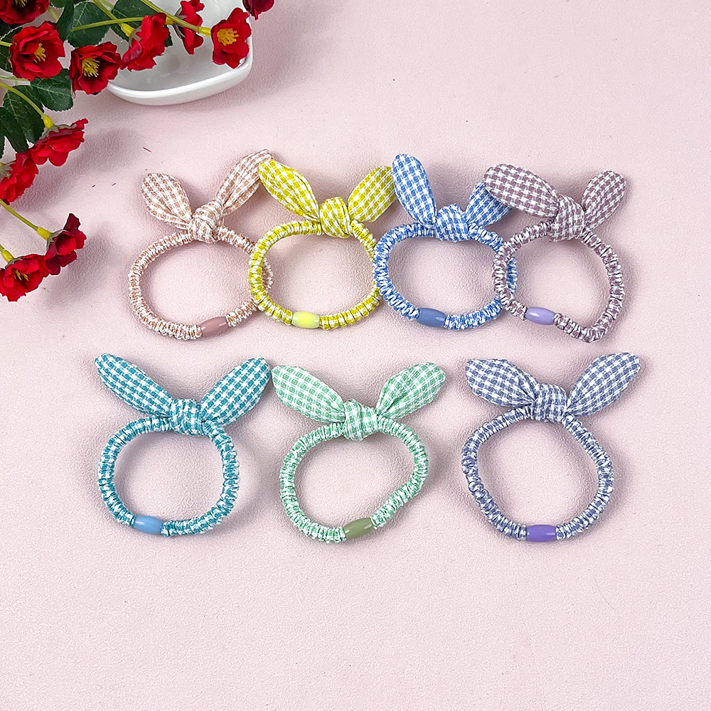 La banda de goma para niños femenina no duele el cabello elástico buena corbata bebé arco banda para el cabello cuerda para el cabello Orejas de conejo coreano accesorios para el cabello femenino