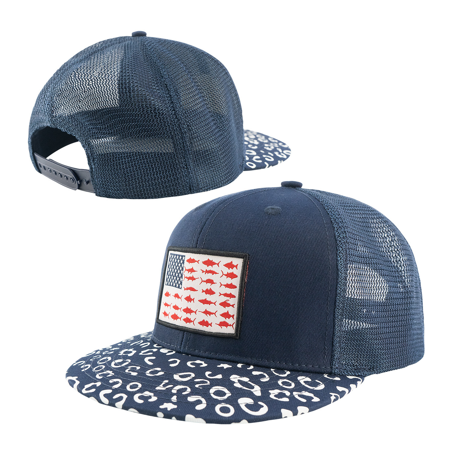 夏季网帽厂家批发 棉质印字遮阳帽男女户外运动钓鱼登山防晒网帽