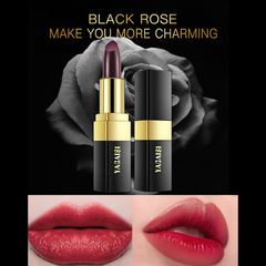 Yacheisi Red Blue Black Rose Gradient Warming Lipstick, Hydrating Moisturizing Festival Stage Makeup, Gold-Color Changing Lipstick