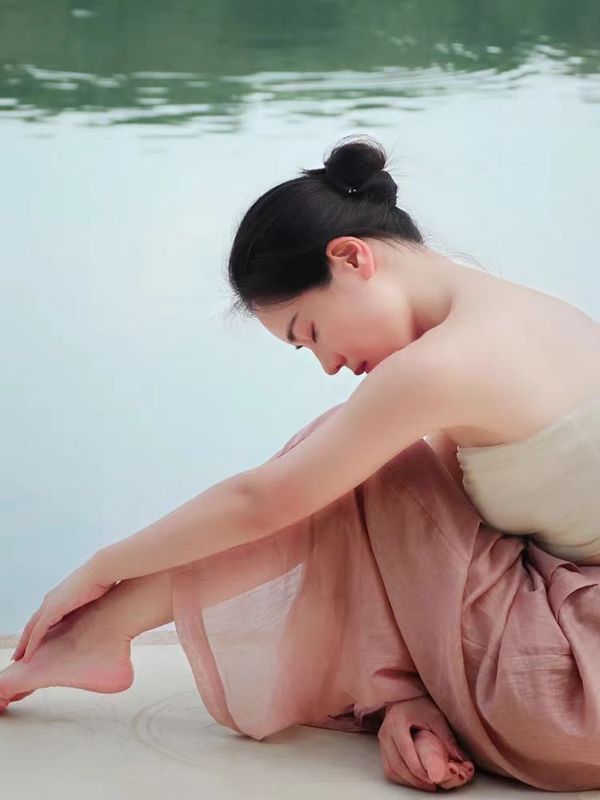 25春夏微风裤禅意仙女瑜伽裤直筒加长薄纱松弛感显瘦宽松垂坠6色|undefined