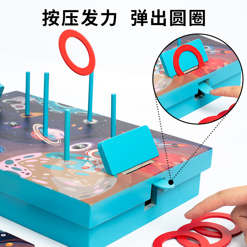 wooden table fighting rings