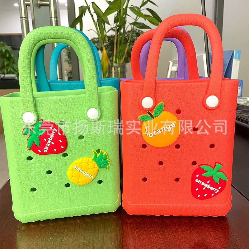 Симпатичные аксессуары Летняя сумка с отверстием для отпуска EVA сумка для хранения через плечо DIY желе мини пляжная сумка