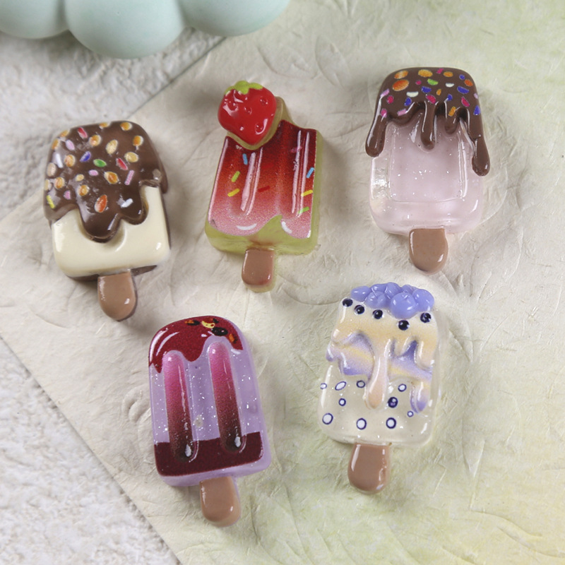 イチゴチョコレートアイスクリームクリエイティブ手作り diy クリーム接着剤アクセサリー樹脂小物アクセサリー材料卸売|undefined