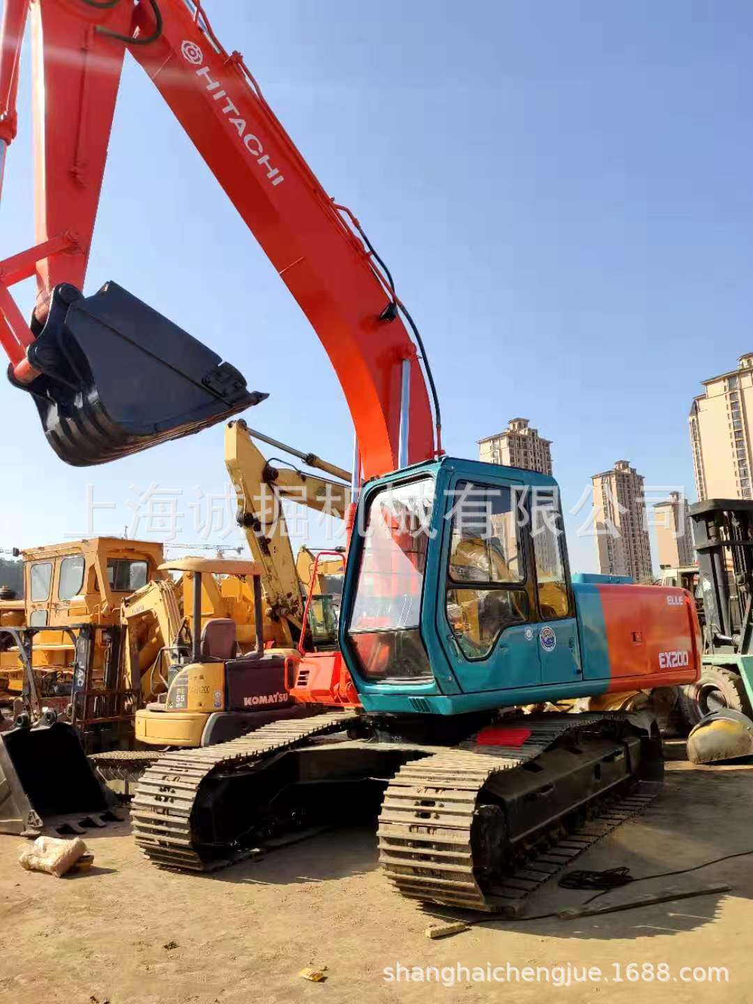 二手日立品牌挖掘机出售 中型履带式二手EX200-2/EX200-3挖机市场