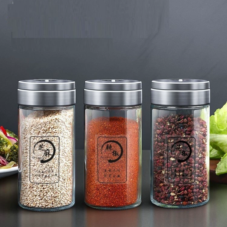 Стеклянная бутылка для разбрызгивки Домашний перец Барбекю MSG Солонка Кухонная коробка для приправ Комбинированный набор банок