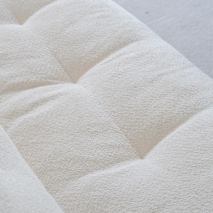 Sofá de mousse de viento de crema nubes tela perezosa línea recta cordero cachemire sala de estar moderna sofá grande con respaldo alto