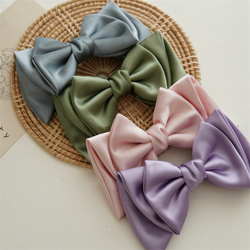 Women's Cute Sweet Bow Knot Satin Hair Clip display picture 7