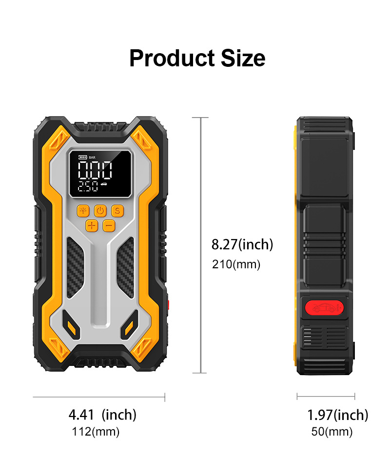 [N3] Cross-Border Car Emergency Jump Starter with Air Pump and Power Bank, Portable Battery Ignition Starter