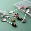 Cartoon doll, rabbit stainless steel, home cute spoon