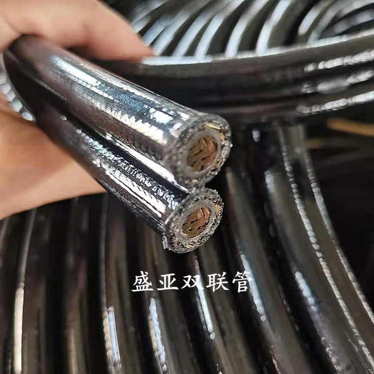 批发树脂两排油管内径6mm树脂双联软管液压叉车聚氨酯双排管