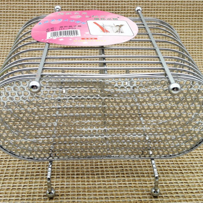 L5313 de acero inoxidable de doble rejilla palillos jaula tubo montado en la pared vajilla caja de drenaje de almacenamiento Yiwu Al Por Mayor