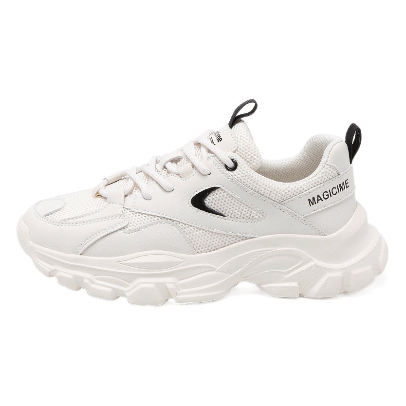 Zapatillas Augu Shiden para mujer, modelo nuevo primavera 2026, deportivas blancas para estudiantes, con suela gruesa, para correr, informales, tendencia INS