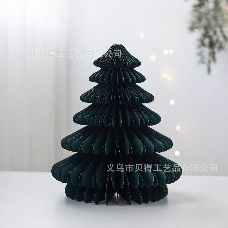 Decoraciones de Navidad, adornos de árbol de Navidad, colgantes de Navidad plegables, adornos de árbol de Navidad, árbol de mesa, árbol de Navidad