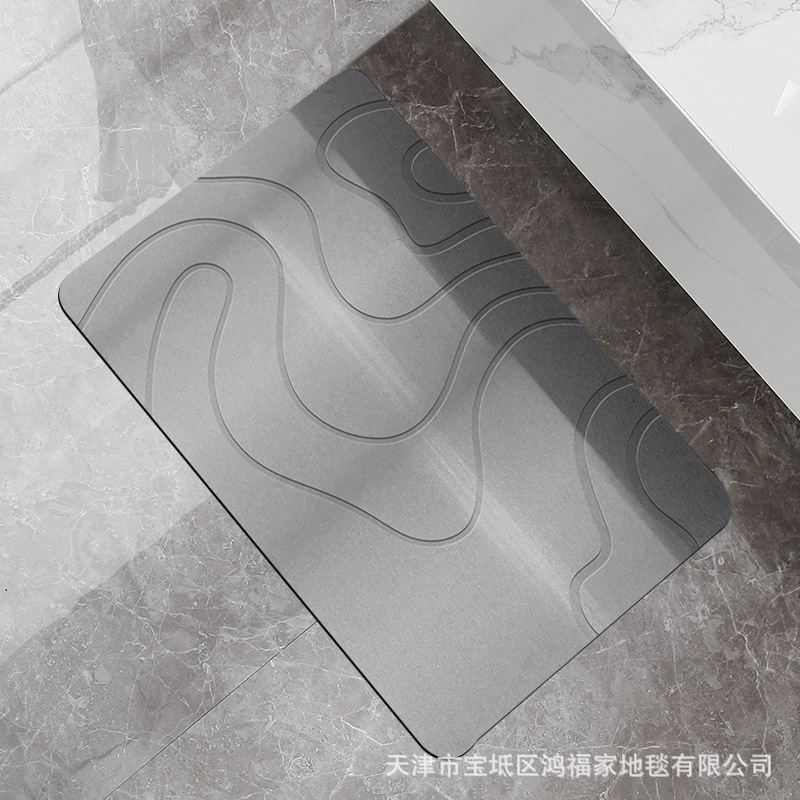 Transfronterizos rasgadas de barro de diatomita suave esterilla de suelo de baños europeos y estadounidenses antideslizante esterilla de absorción de agua alfombra cocina esterilla